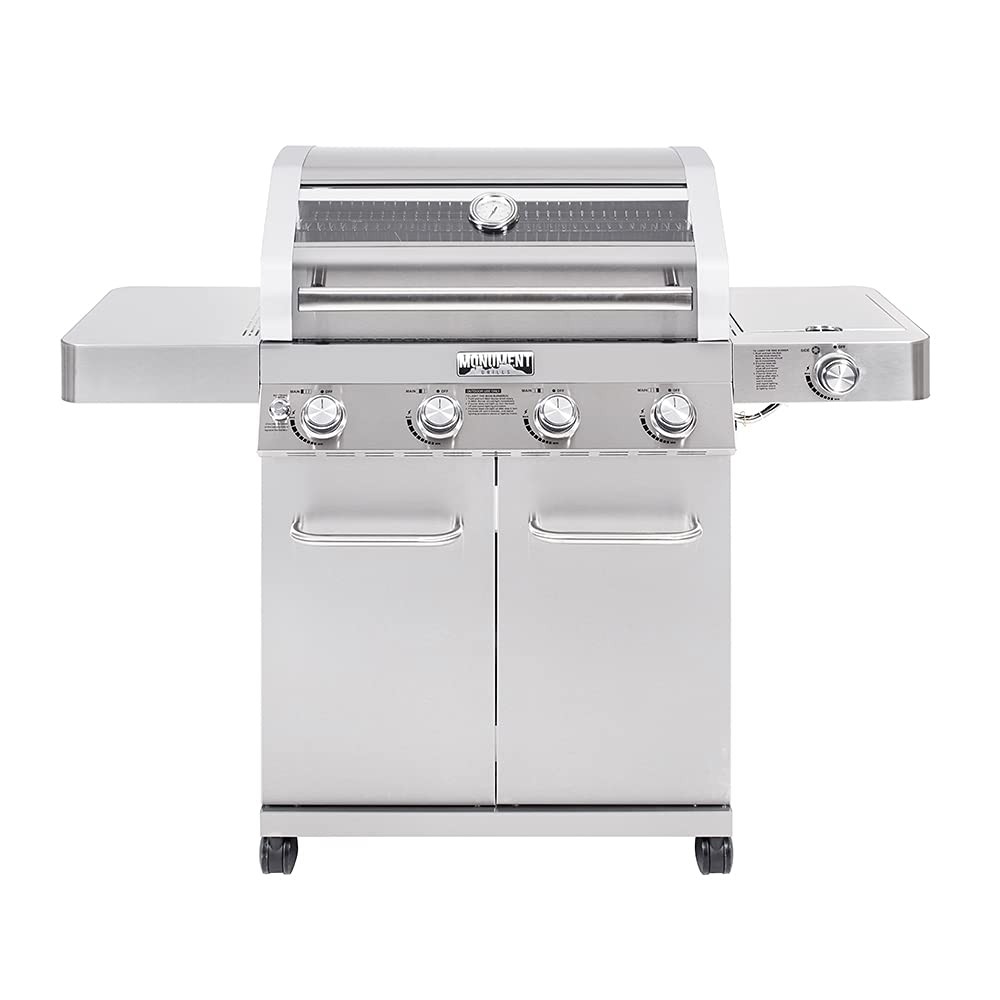 Monument Grills Larger Convertible 4 Burner Natural Gas Grill Stainless Steel... gallery