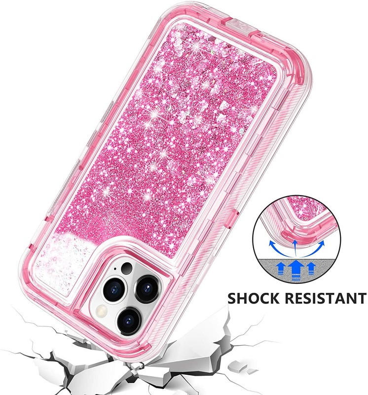 Shockproof Case For iPhone 15 14 13 12 11 Pro Max XR 8 Plus Liquid Glitter Cover gallery