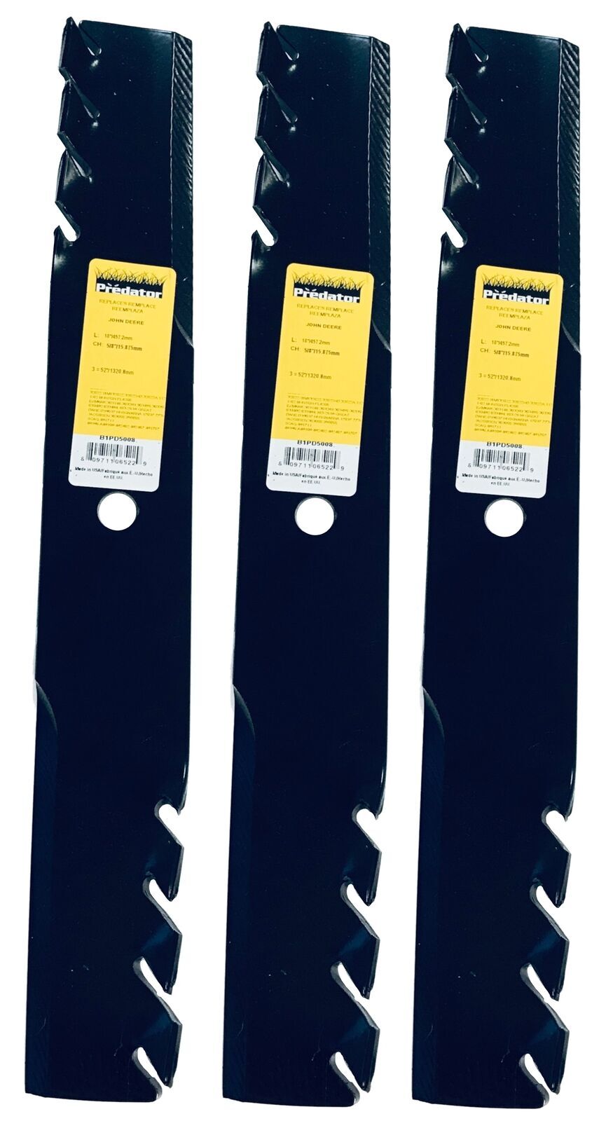 XHT Predator 18" 5/8" Mulch Blade (Set of 3) - B1PD5008,3 gallery