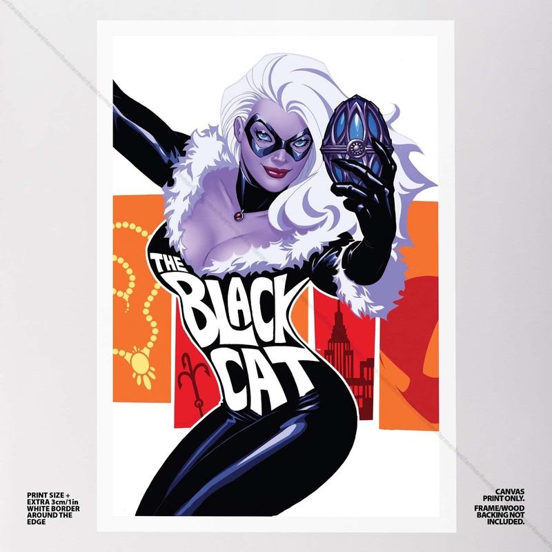 Black Cat Poster Canvas Marvel Comic Book Cover Art Print #43504 gallery