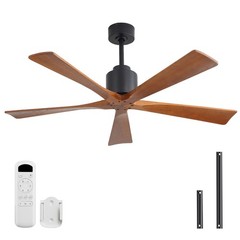Sofucor 52in Flush Mount & Downrod Ceiling Fan No Light with 6 Speeds and Remote