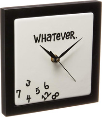 Enesco Whatever. Scrambled Numbers Always Late 7.5 X 7.5 Inch Square Hanging Wal