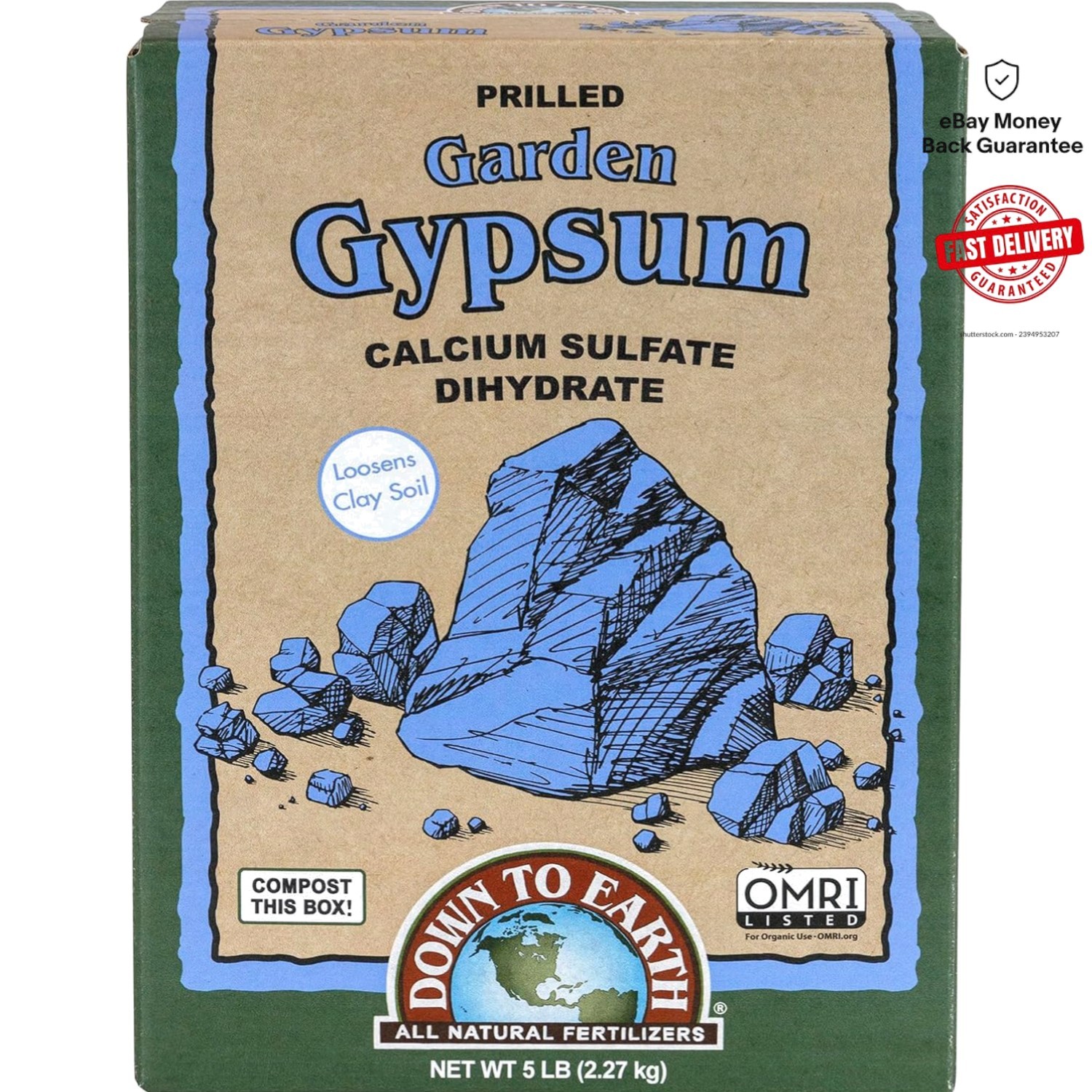 Calcium Sulfate Loosens Clay Soil - 5 lb Organic Prilled Gypsum for Your Garden gallery