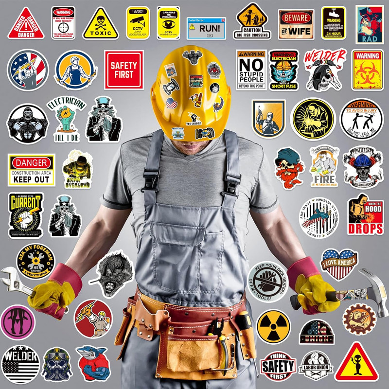 400 Pcs Hard Hat Stickers, Welding Stickers for Men&Adults Helmet, 100% Vinyl He gallery