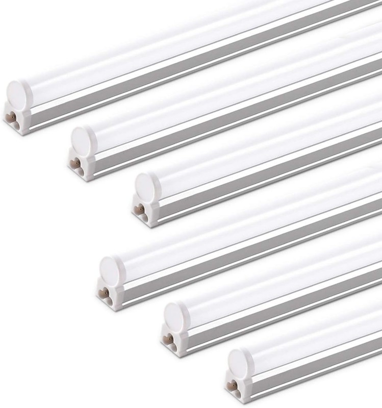 Versatile 6 Pack 4FT LED Lights: 2200lm Bright White for Indoor Spaces & Garages gallery