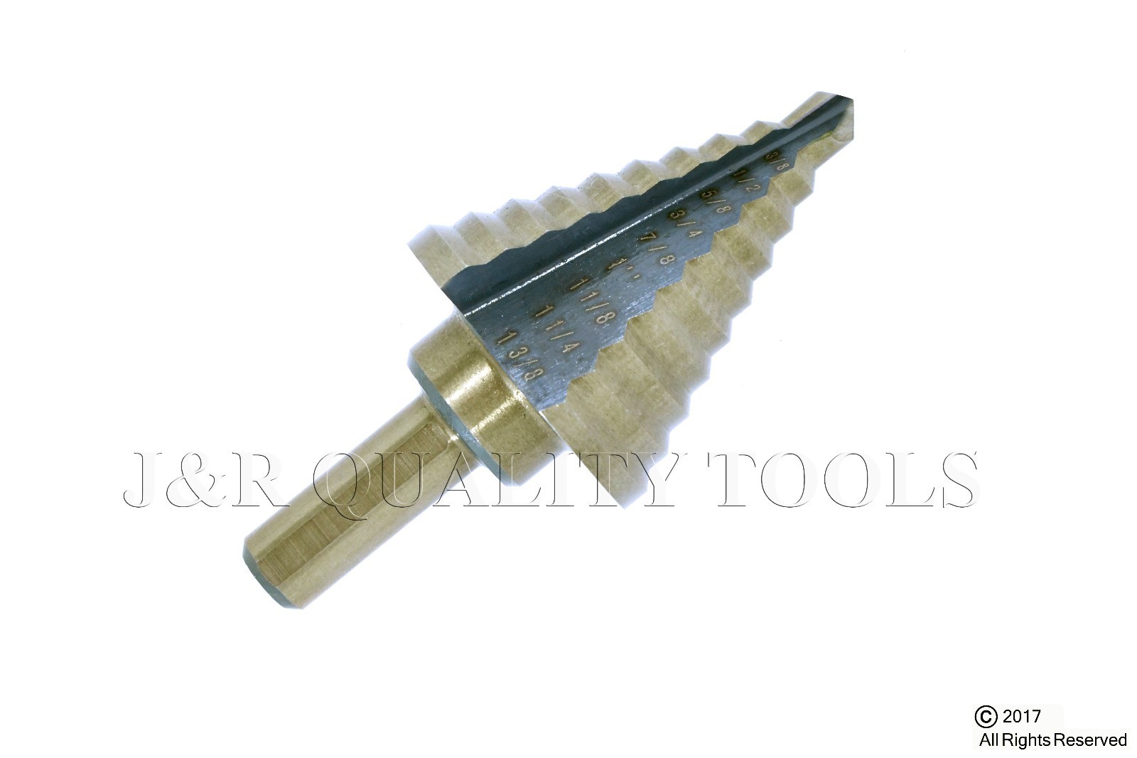 Titanium HSS 10 Step Cone Drill Bit Hole Cutter For Sheet Metal 1/4" to 1-3/8" gallery