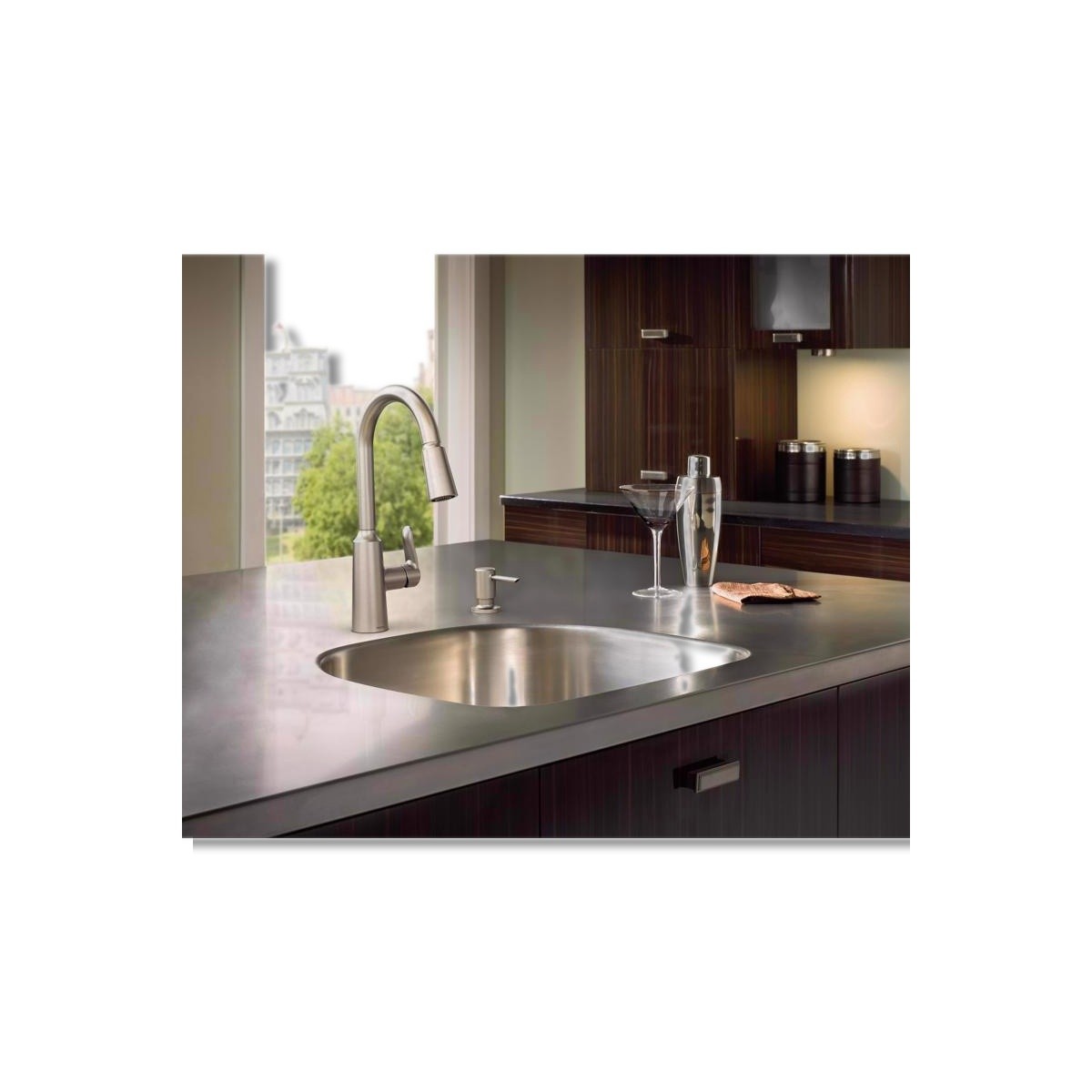 Moen Edwyn One Handle Stainless Steel Pull-Down Kitchen Faucet 87028SRS gallery