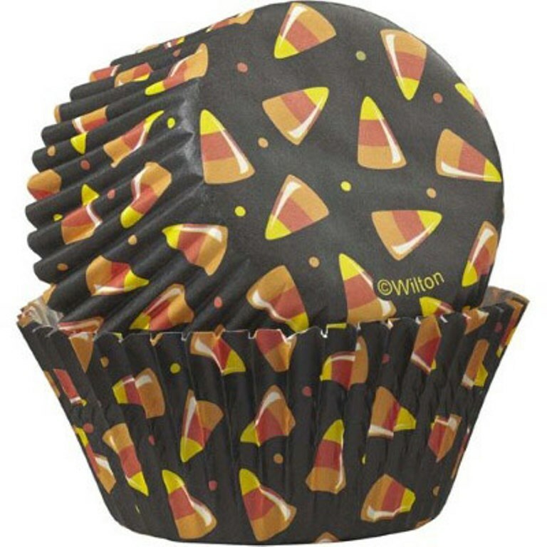 Wilton Candy Corn Cupcake Liners 2" Retired Halloween 4 packs of 75 count gallery