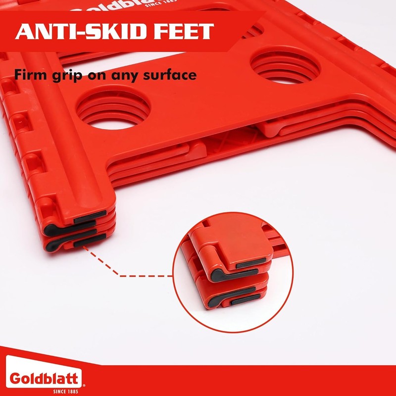 Goldblatt 8.5''/12.5" Folding Step Stool for Adults&Kid 300lbs Capacity Portable gallery