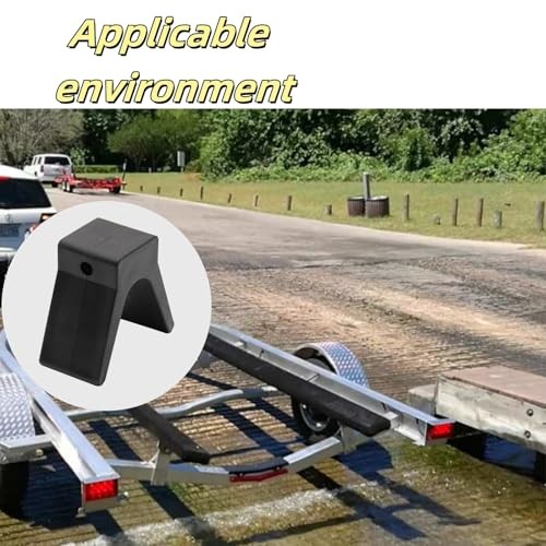 V-Shape Boat Trailer Bow Stop, 2" Width 4" V-Span Rubber Bow y Block, V-Style gallery