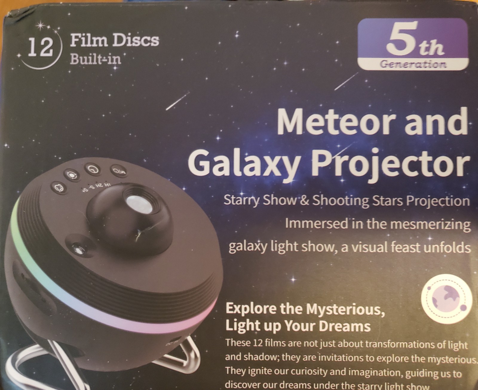 Galaxy Projector SKE-TKQ01 Black LED Meteor Starry Night Light CE RoHS gallery