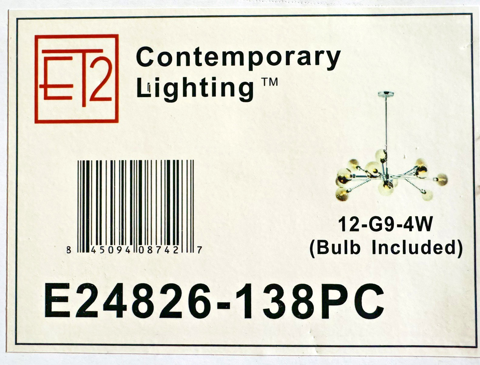 ET2 Asteroid 41.5" 12-Light LED Multi-Light Pendant - Polished Chrome E24826-138 gallery