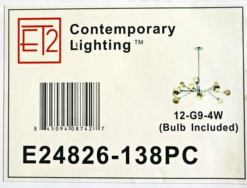 ET2 Asteroid 41.5" 12-Light LED Multi-Light Pendant - Polished Chrome E24826-138 gallery