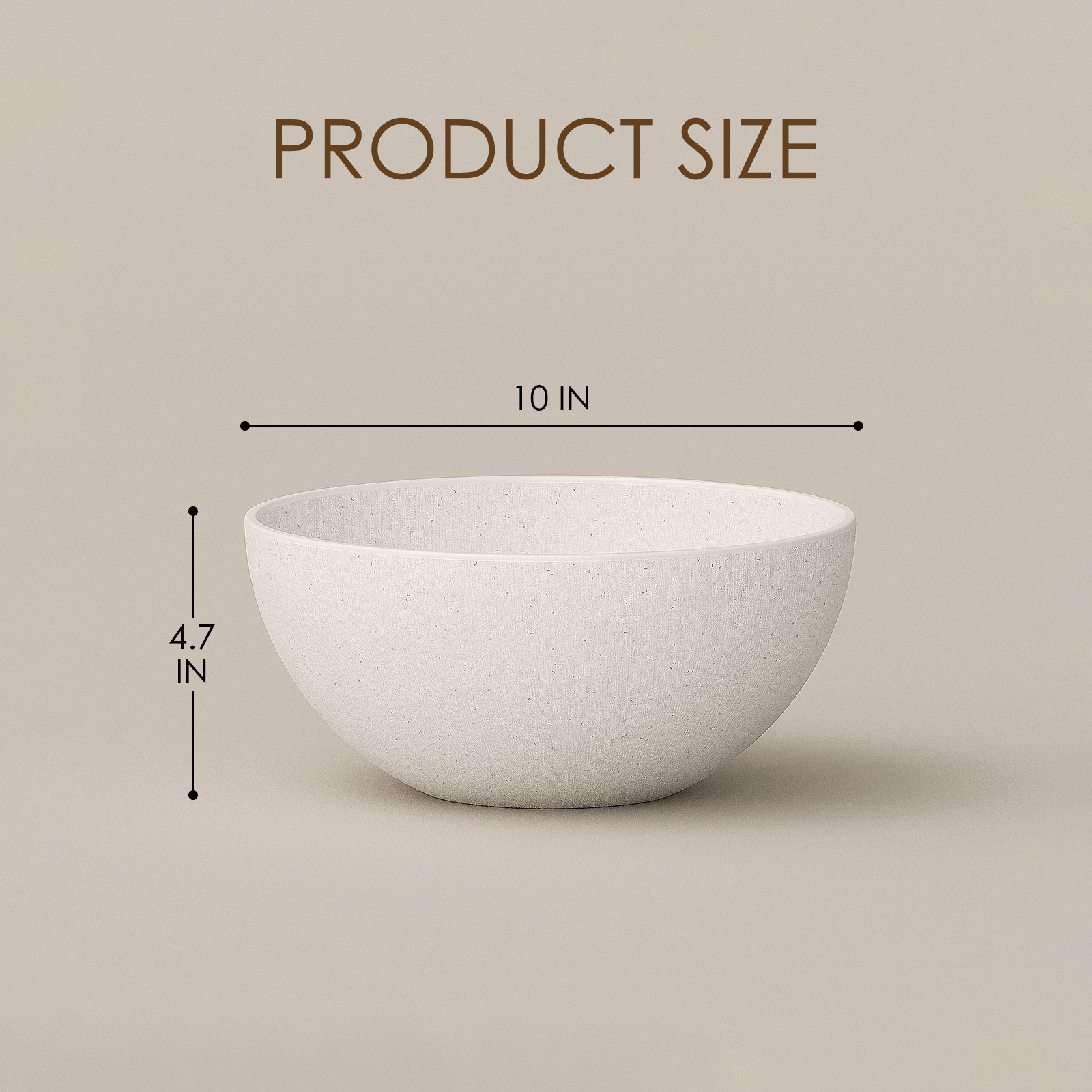 Bamworld 10 Inch Plastic/Stone/Wood Composite Low Bowl Planter No Drainage Hole gallery