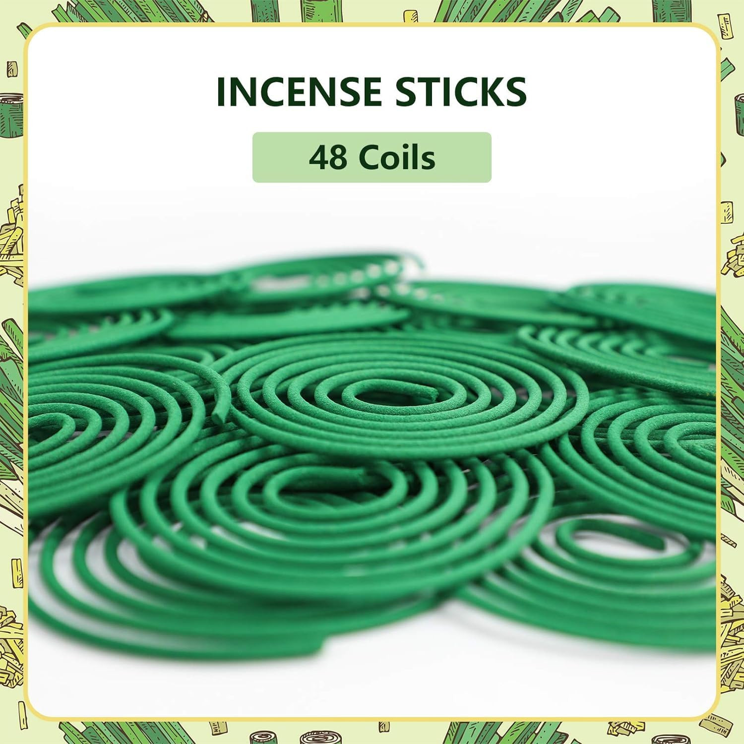 Citronella Coils, 48 PCS Citronella Incense with Coil Holder, Suitable for Home gallery