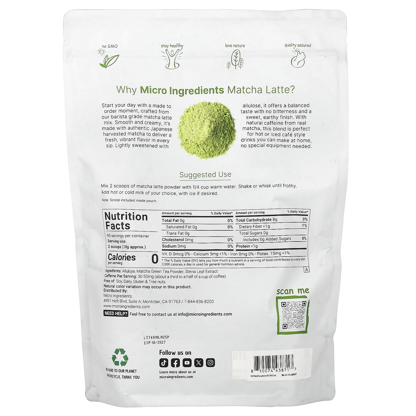 Matcha Latte, 2 lb (907 g) gallery