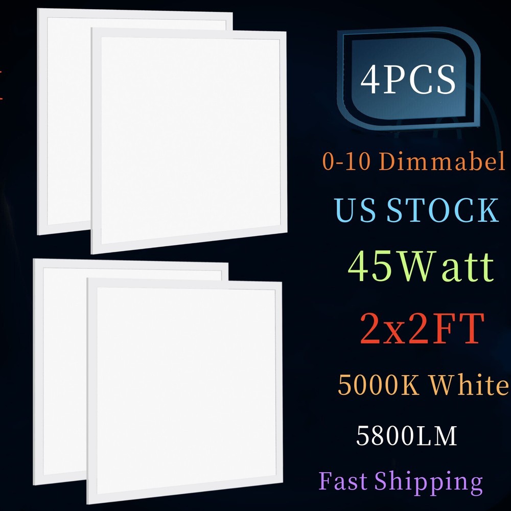 2x2(FT) 45Watt LED Troffer Panel Light Recessed Dimmable Dropped Ceiling Fixture