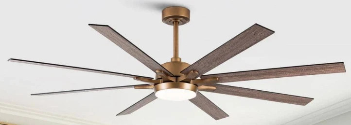 Matrix Decor 65 in. LED Indoor Gold DC Motor Ceiling Fan with Remote Control gallery