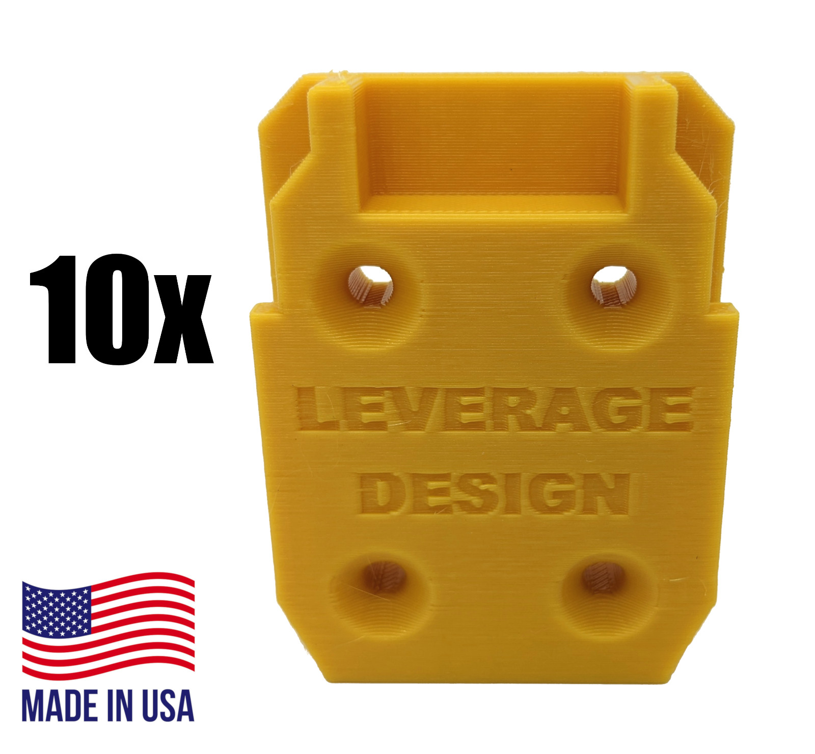 BEST FIT Yellow 10 Pack DeWALT 20V Tool Mounts / Hangers / Holders - MADE IN USA gallery