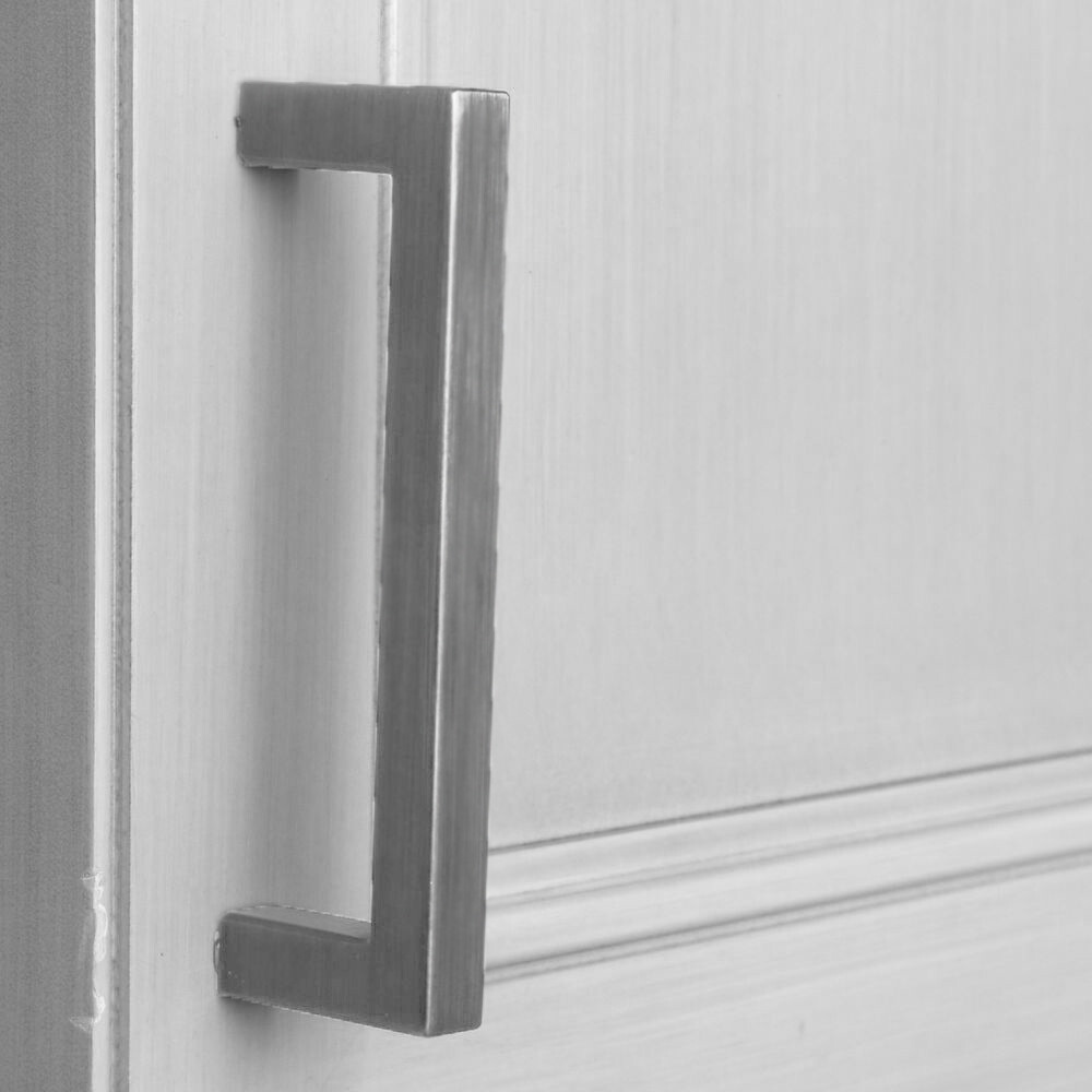 Square Bar Pull Handle Kitchen/Bath Cabinet Hardware Nickel Stainless Steel 160 gallery