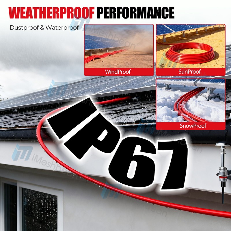 10AWG 100FT Solar Panel Extension Cable Tinned Copper Solar Cable 6mm² PV Wire gallery