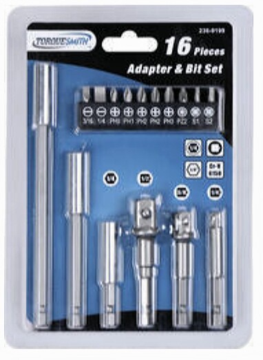 👀 BEST DEAL 🔧🛠 TorqueSmith 16 piece Drive Bit And Socket Adapter Set 1/4" Hex gallery