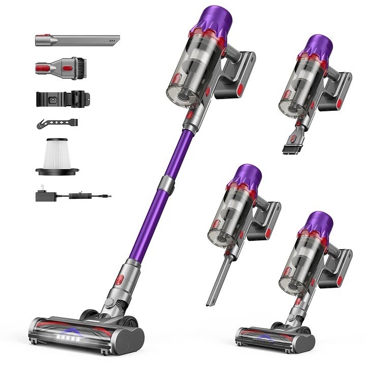 IXLION CORDLESS VACUUM CLEANER - POWERFUL STICK VACUUM HEPA FILTER - PURPLE gallery