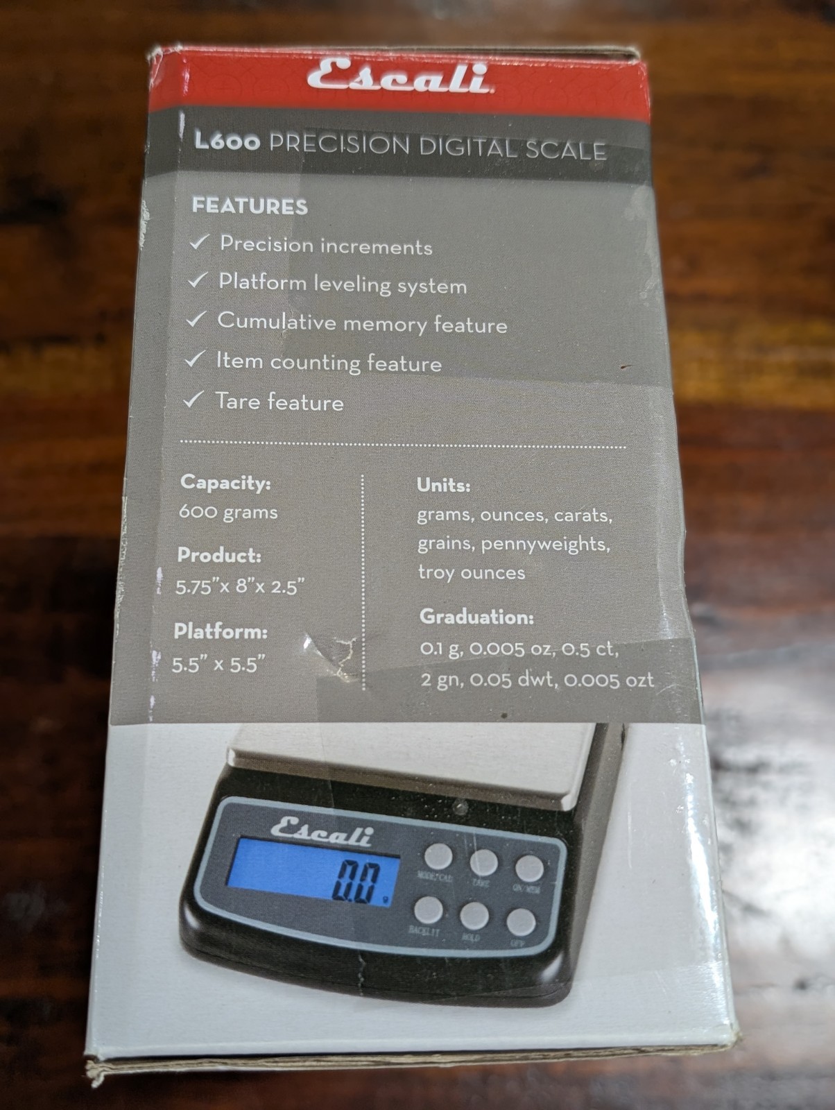 Escali L600 L-Series High Precision Professional Lab Scale, Capacity 600 gram gallery