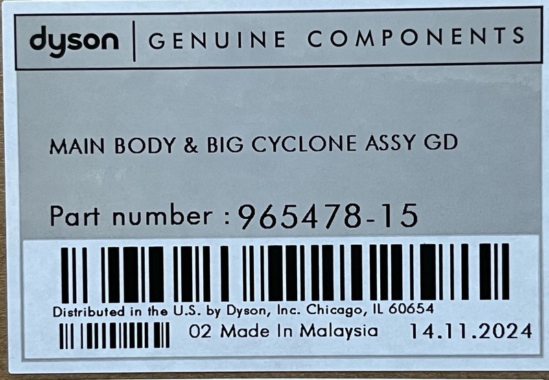 Dyson V15 Absolute Vacuum Main Body Motor & Cyclone Gold Genuine OEM New In Box! gallery
