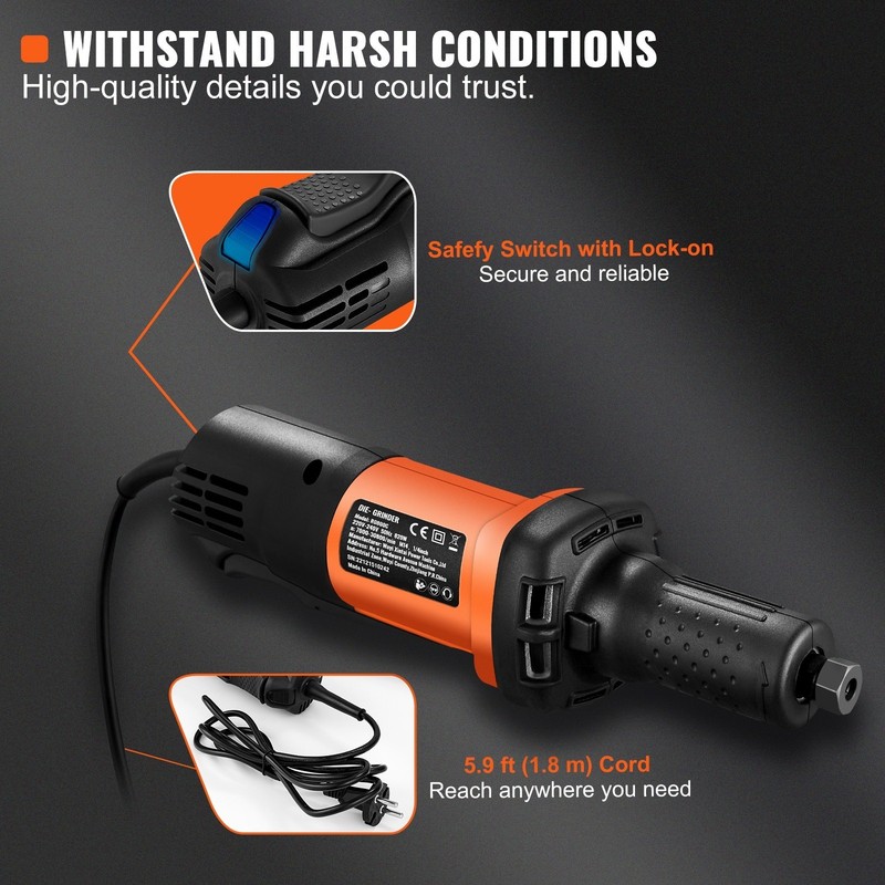 Die Grinder, 1/4" Collet Variable Speed (7000-30000RPM), Heavy Duty Electric gallery