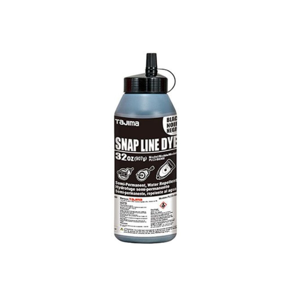 Tajima PLC3-BK900 Snap Line Dye, Semi-Permanent Marking Chalk, 907g/32 oz, Black gallery