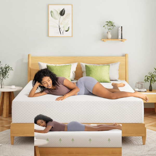Queen Size 10” Memory Foam Mattress EGOHOME Medium Firm 80x60 Comfortable Sleep gallery