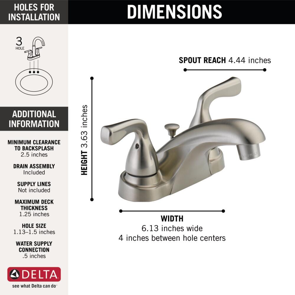 Delta Foundations Bathroom Faucet Eco-Friendly Stainless-Certified Refurbished gallery