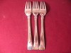 Set Of 3 Dinner Forks Gorham Column 18/8 Glossy Stainless Flatware 7 3/4" gallery