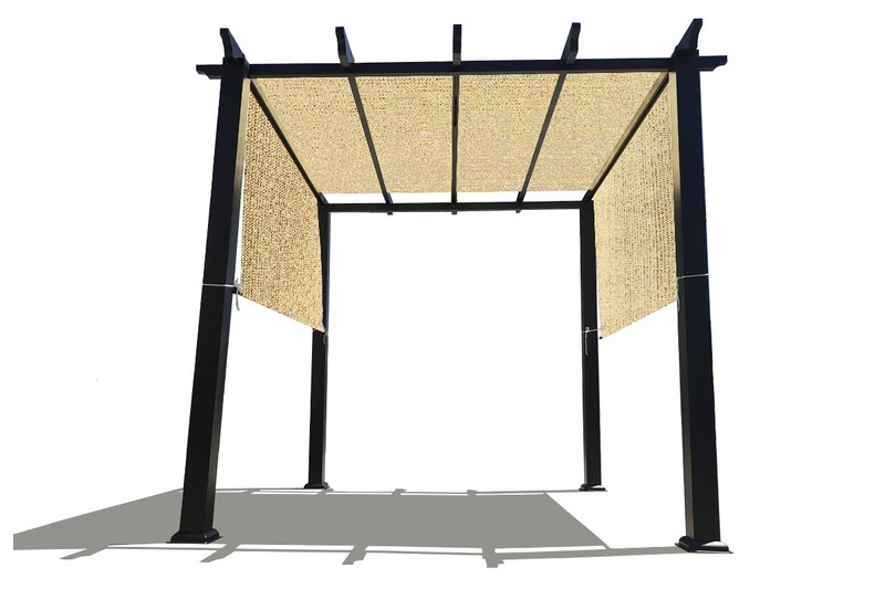 90% UV Block HDPE Permeable Canopy Replacement Pergola Shade Cover w/Rod Pocket gallery