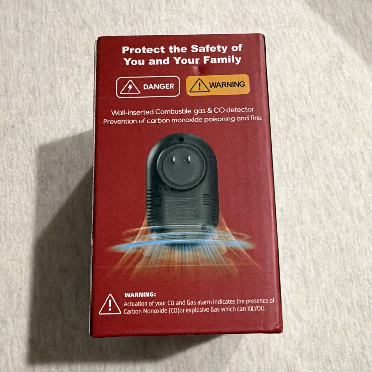 Fire Alert 8-in-1 Gas & CO Detector Wall Plug-In Alarm LCD Display 85dB Black gallery