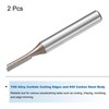2pcs Straight Router Bit 1/4 Shank 1/8" Cutting Dia 2 Flutes 0.51" YG6 Carbide gallery