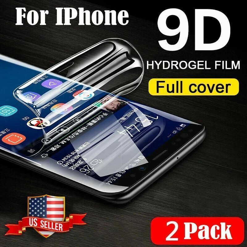 2PCS Hydrogel Screen Protector For iPhone 13/pro12/11/8/7/6+/X/XS/XR Pro Max SE