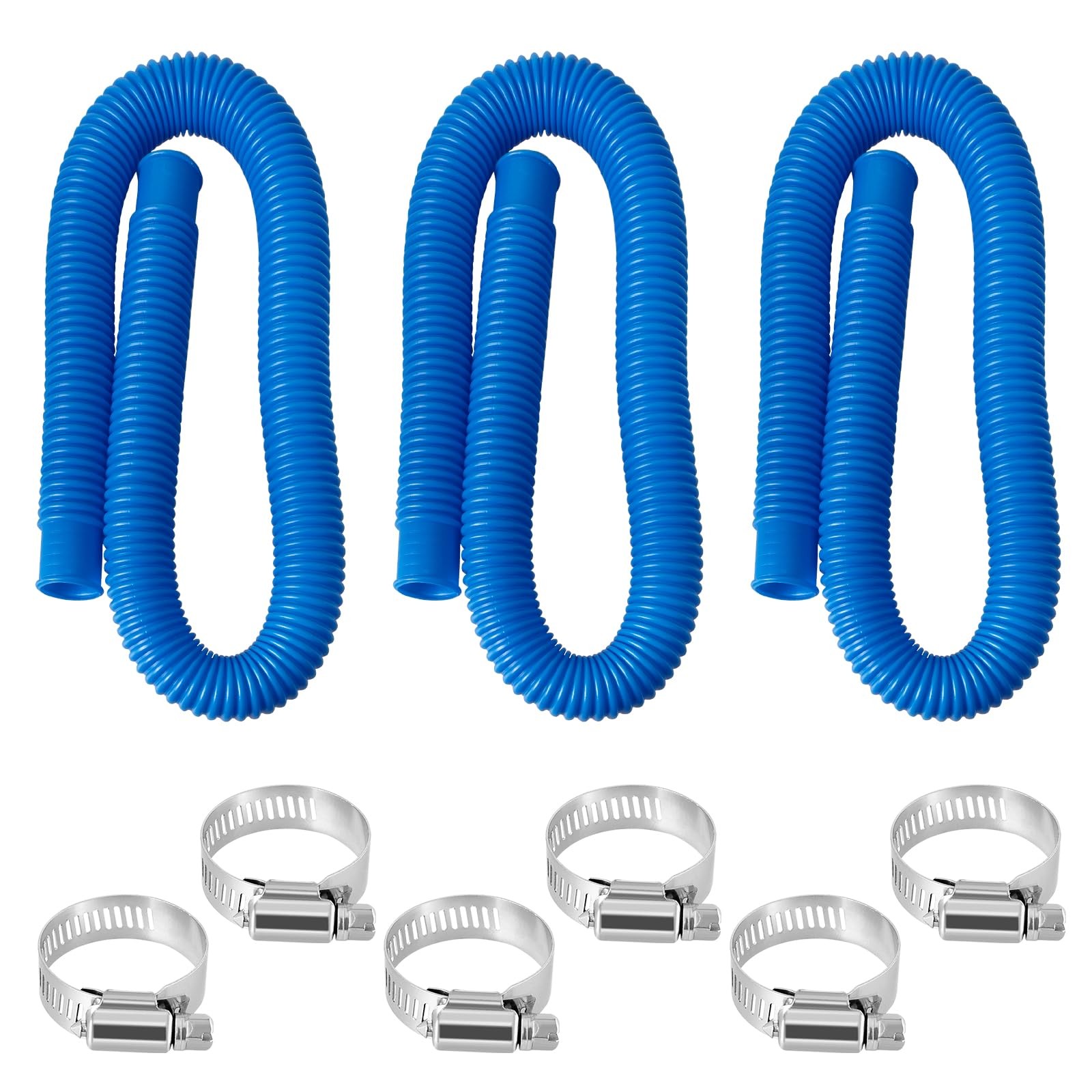 ownwhim Pool Pump Hoses for Above Ground - 1.25 x 41 41 inches, Blue gallery