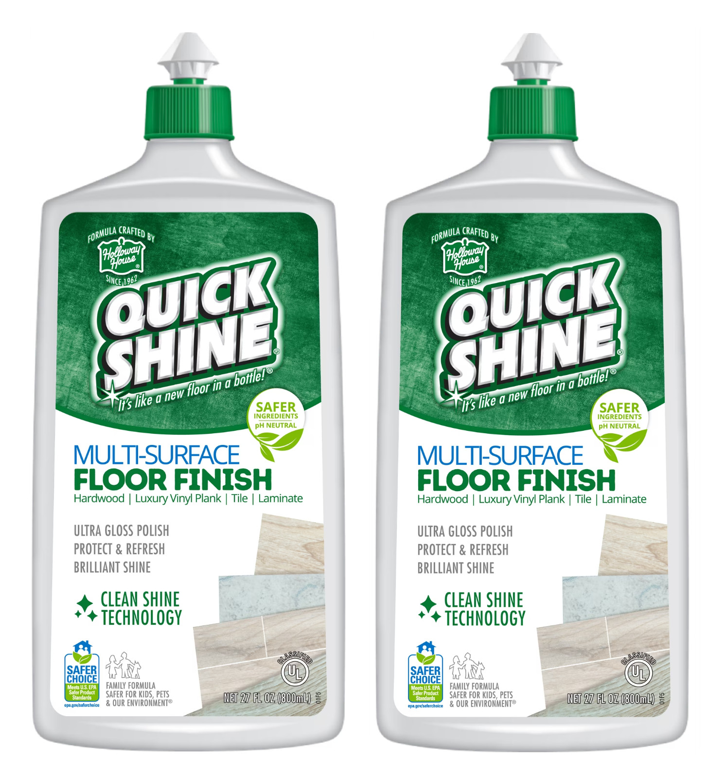 Multi-Surface Floor Finish, 27 Fl. Oz., Cleaner & Polish (2 Pack) gallery