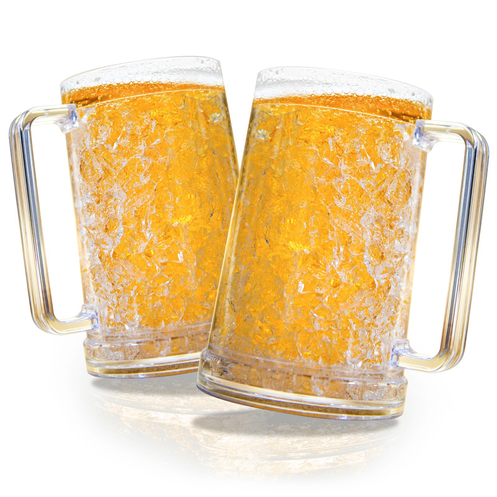 Beer Mugs For Freezer, Beer Mug, Double Walled Freezer Mugs With Gel, Set Of 2 gallery