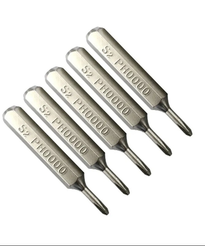 5pc Phillips Cross Micro Screwdriver Bits 4mm Hex PH0000 For Laptop Phone Repair gallery