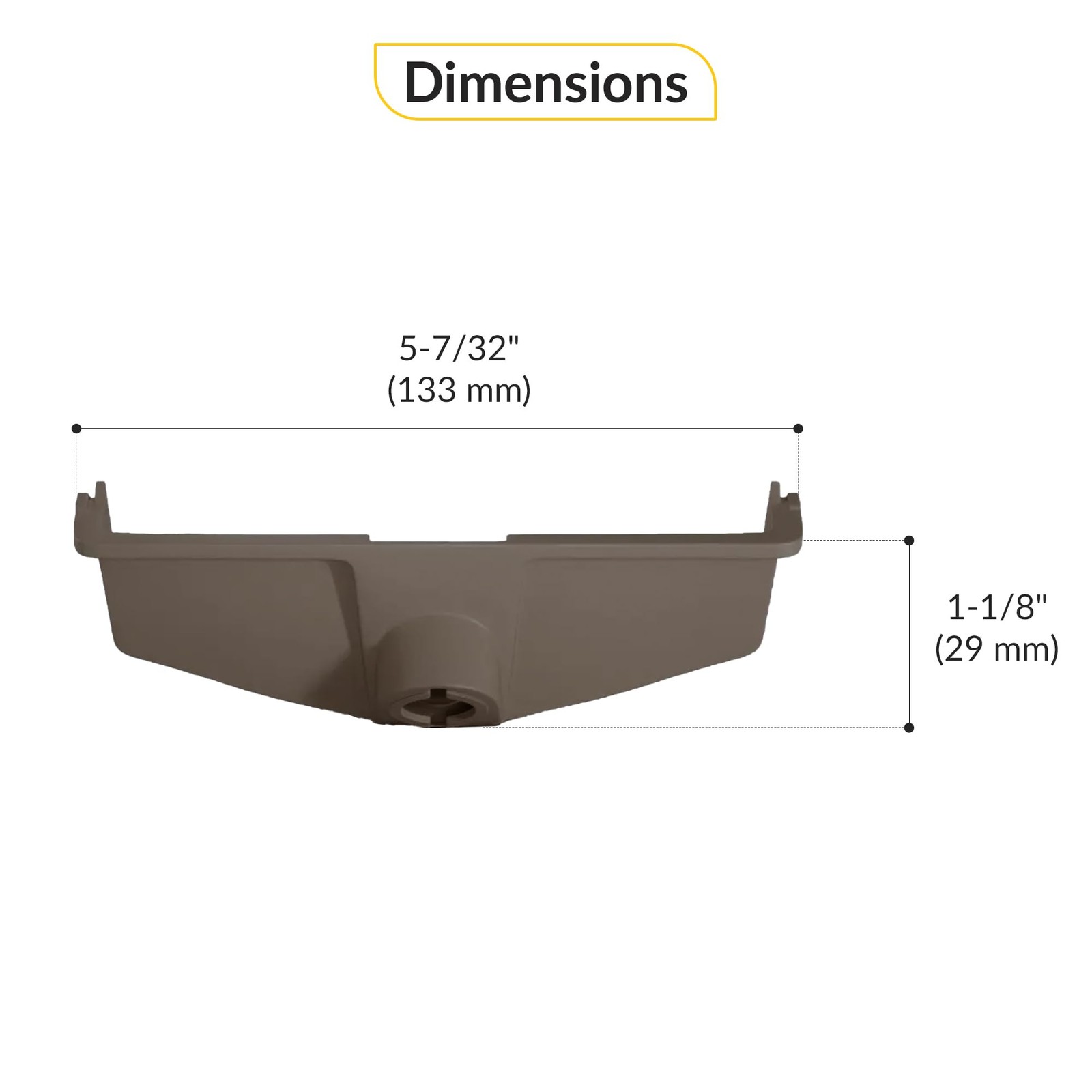 Brixwell Cover for Operator Bronze Finish, 1.125 x 5.2188 x 1.35, gallery