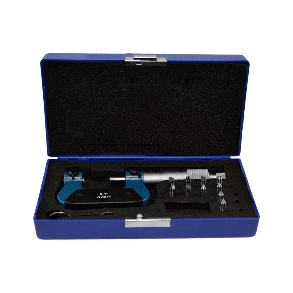 0-1" Screw Thread Micrometer Kit 60 Degree Anvils 0.001'' Graduation TPI gallery