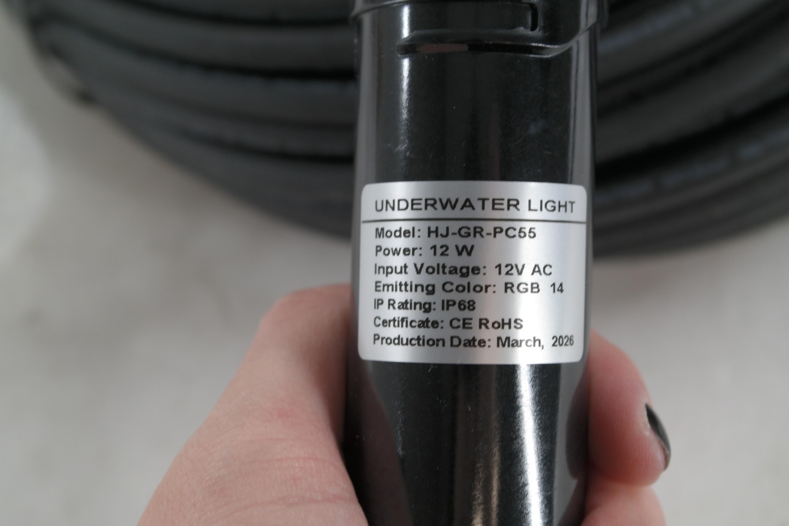 Faithought Underwater Pool Light 12VAC RGB LED 12W 100Ft Cord IP68 Spotlight gallery