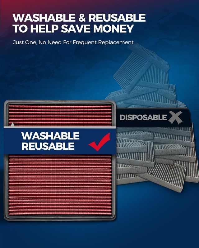 Washable Engine Air Filter Replacement for Toyota, Lexus - Increase Power & gallery