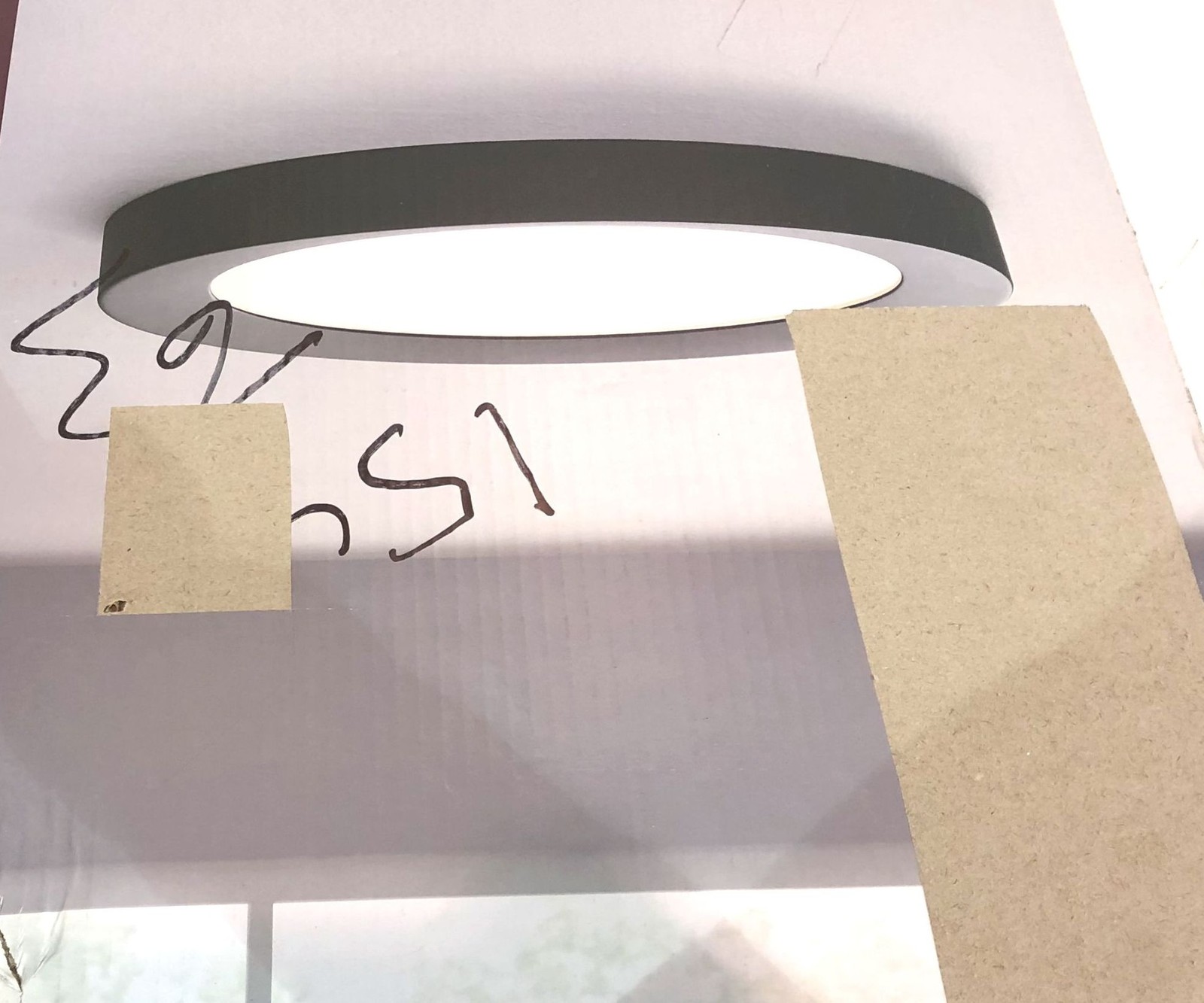 Home Decorators Collection Calloway 19in. Matte Black Selectable LED Flush Mount gallery