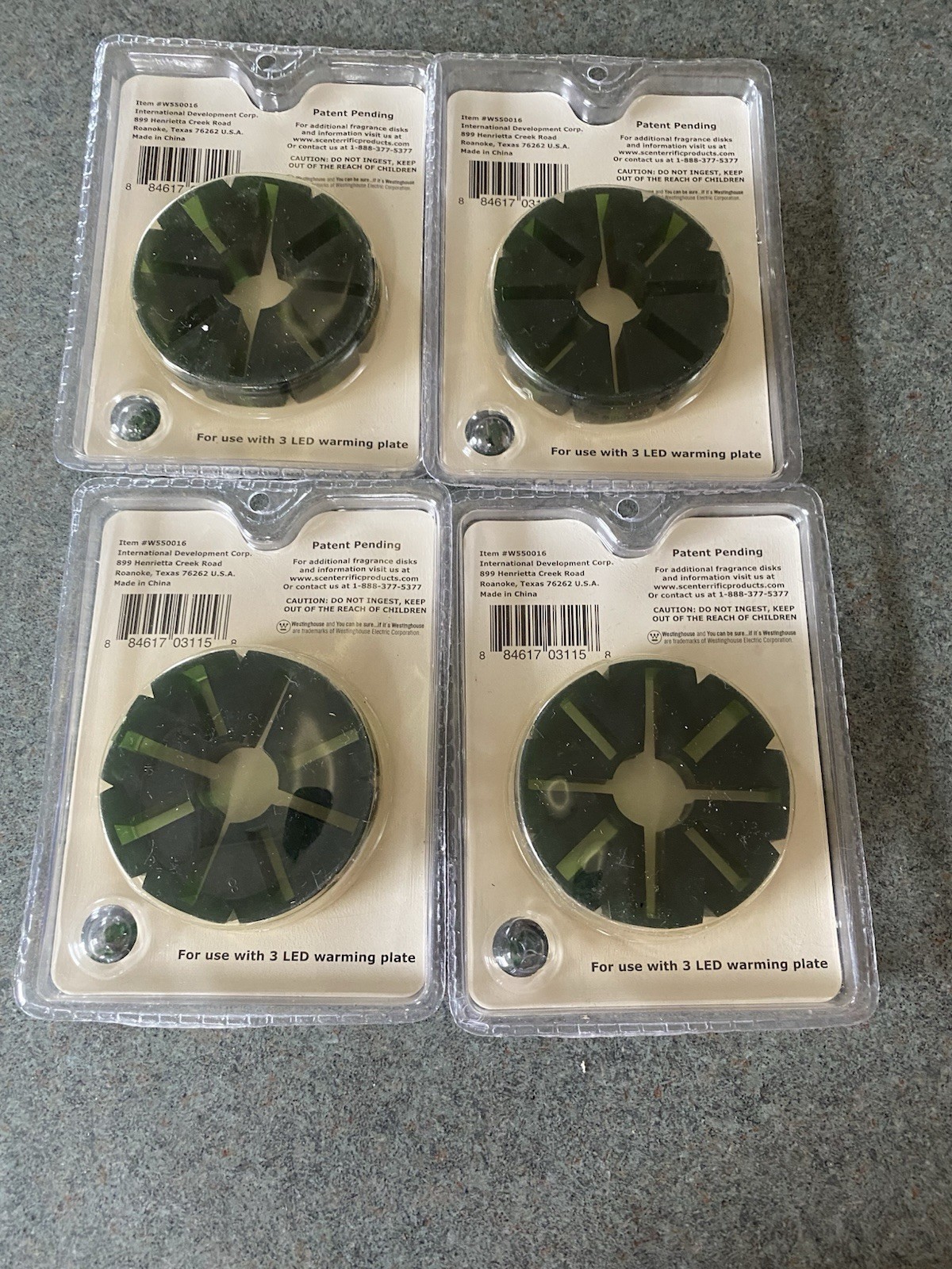 4 Westinghouse Scenterrific Disks Evergreen Forest Lasts up To 100 Hours Each gallery
