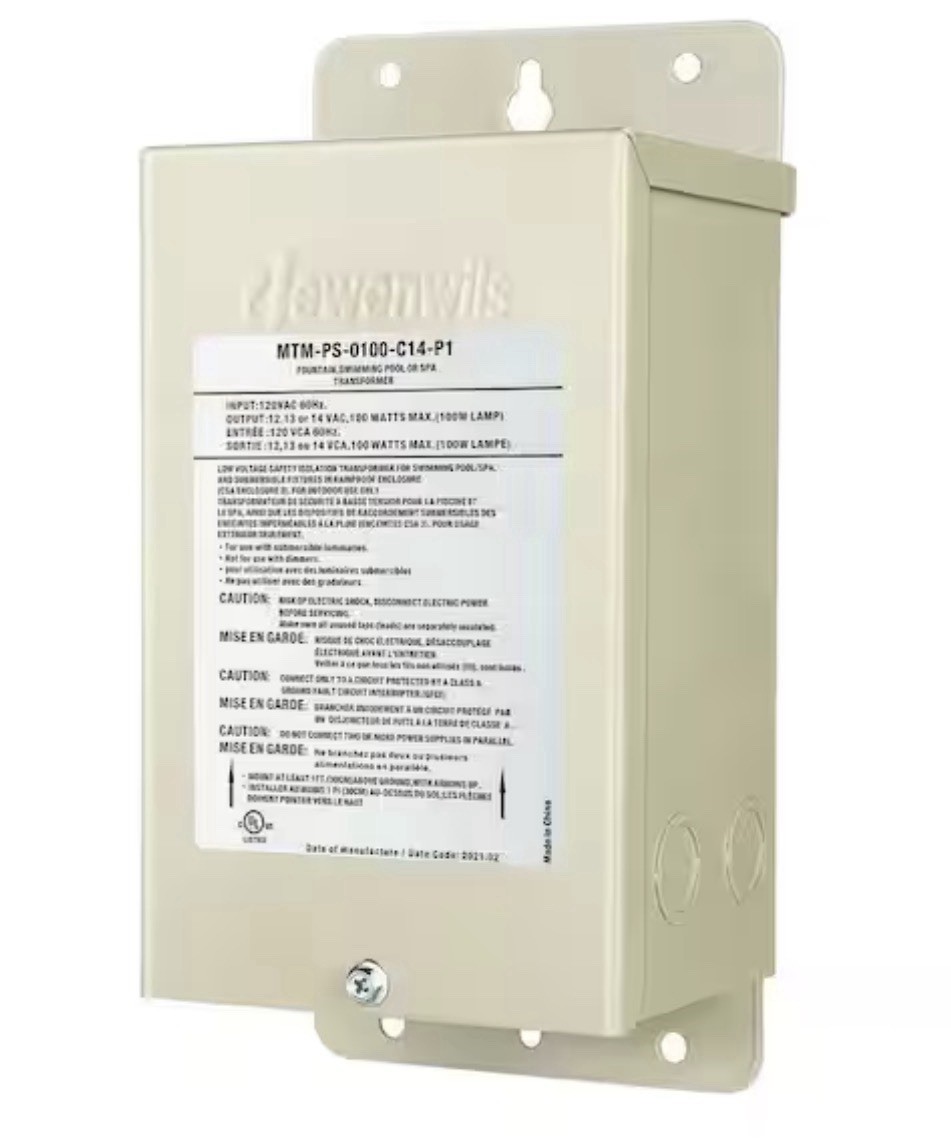 Multi Tap 100W Low Voltage Pool Light Transformer, 120V AC to 12V/13V/14V AC gallery