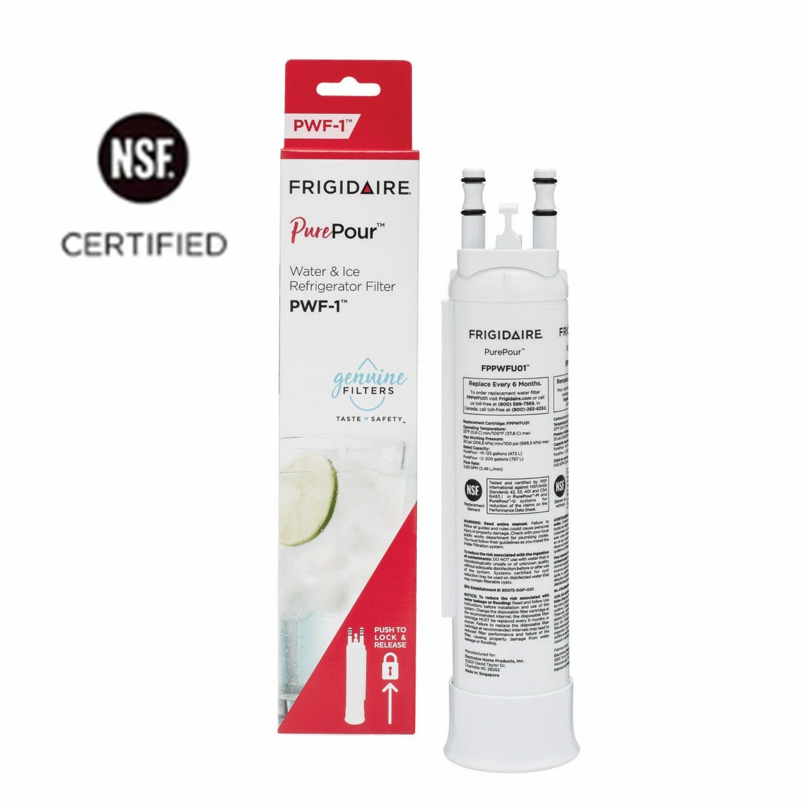 Frigidaire FPPWFU01 PurePour PWF-1 Refrigerator Water Filter-1PACK gallery